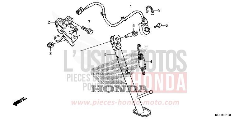 STAND for VFR1200X Dual Clutch PEARL COSMIC BLACK (NHA64) from 2012